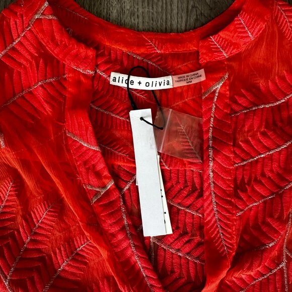 alice + olivia coral coverup size M - Picture 3 of 4